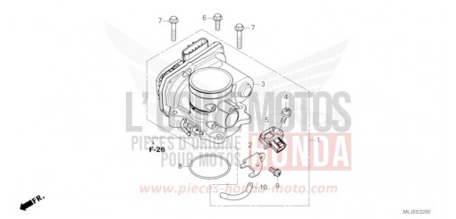 THROTTLE BODY GL1800DAR de 2024